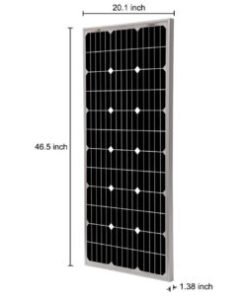 Alternative view of 100W Mono-Crystalline Solar Panel