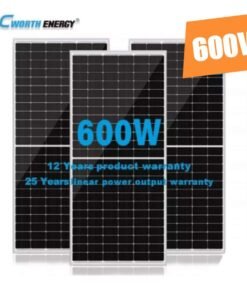 Alternative view of 600w mono crystalline solar panel